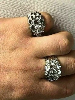 Men's REAL Solid 925 Sterling Silver Heavy Nugget Ring 23 Men's REAL Solid 925 Sterling Silver Heavy Nugget Ring -Harlem Bling Shop harlembling mens real solid 925 sterling silver heavy nugget ring 40528.1664400380