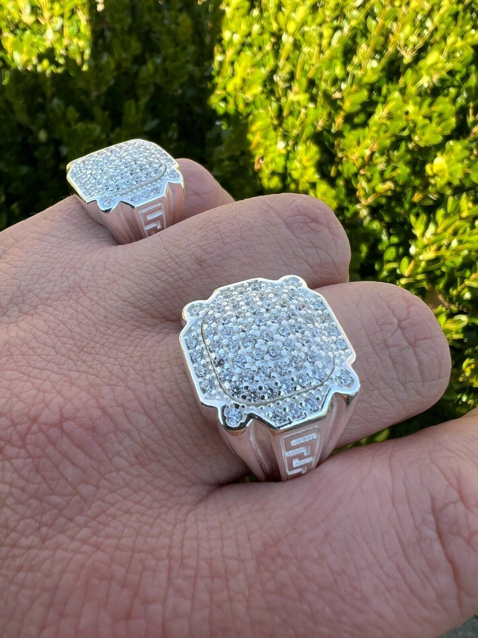 Mens Real Solid 925 Sterling Silver Ice Diamond Ring Hip Hop Pinky Or Any Finger 11 Mens Real Solid 925 Sterling Silver Ice Diamond Ring Hip Hop Pinky Or Any Finger - Image 9