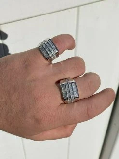 Mens REAL Solid 925 Sterling Silver Iced Baguette CZ Square Ring Pinky Or Signet 19 Mens REAL Solid 925 Sterling Silver Iced Baguette CZ Square Ring Pinky Or Signet -Harlem Bling Shop harlembling mens real solid 925 sterling silver iced baguette cz square ring pinky or signet 98650.1664373603