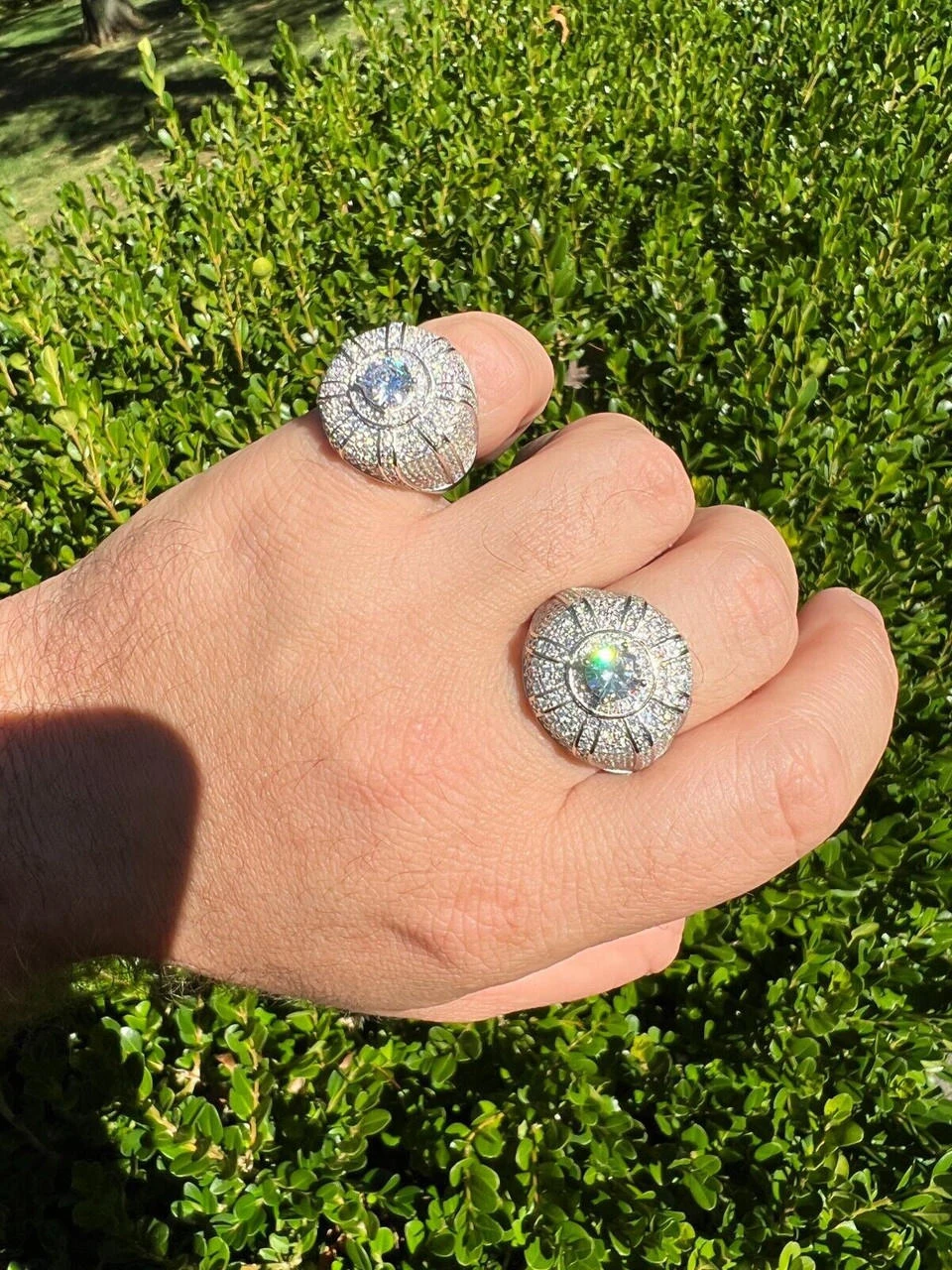 Mens Real Solid 925 Sterling Silver Iced CZ Solitaire Crown Pinky Ring Hip Hop 13 Mens Real Solid 925 Sterling Silver Iced CZ Solitaire Crown Pinky Ring Hip Hop - Image 11