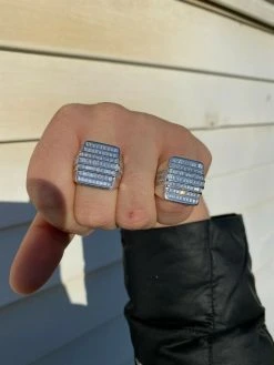 Mens REAL Solid 925 Sterling Silver Iced Diamond Baguette Ring Hip Hop Big Pinky 18 Mens REAL Solid 925 Sterling Silver Iced Diamond Baguette Ring Hip Hop Big Pinky -Harlem Bling Shop harlembling mens real solid 925 sterling silver iced diamond baguette ring hip hop big pinky 03004.1664384882