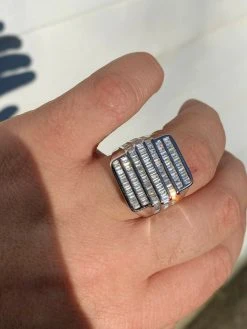 Mens REAL Solid 925 Sterling Silver Iced Diamond Baguette Ring Hip Hop Big Pinky 15 Mens REAL Solid 925 Sterling Silver Iced Diamond Baguette Ring Hip Hop Big Pinky -Harlem Bling Shop harlembling mens real solid 925 sterling silver iced diamond baguette ring hip hop big pinky 50904.1664379379