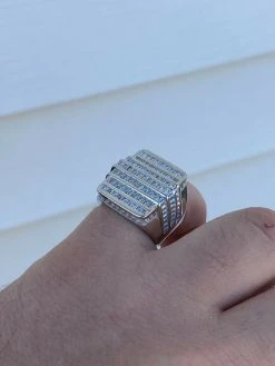 Mens REAL Solid 925 Sterling Silver Iced Diamond Baguette Ring Hip Hop Big Pinky 21 Mens REAL Solid 925 Sterling Silver Iced Diamond Baguette Ring Hip Hop Big Pinky -Harlem Bling Shop harlembling mens real solid 925 sterling silver iced diamond baguette ring hip hop big pinky 94106.1664390035