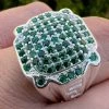 Mens Real Solid 925 Sterling Silver Iced Green Emerald Ring Hip Hop Pinky 7-13 1 Mens Real Solid 925 Sterling Silver Iced Green Emerald Ring Hip Hop Pinky 7-13 -Harlem Bling Shop harlembling mens real solid 925 sterling silver iced green emerald ring hip hop pinky 7 13 62468.1664355463