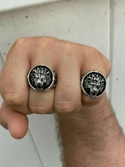 Mens Real Solid 925 Sterling Silver King Lion Of Judah Rasta Ring Sz 7-13 HEAVY -Harlem Bling Shop harlembling mens real solid 925 sterling silver king lion of judah rasta ring sz 7 13 heavy 63363.1664371288