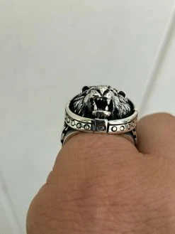 Mens Real Solid 925 Sterling Silver King Lion Of Judah Rasta Ring Sz 7-13 HEAVY -Harlem Bling Shop harlembling mens real solid 925 sterling silver king lion of judah rasta ring sz 7 13 heavy 99399.1664390902