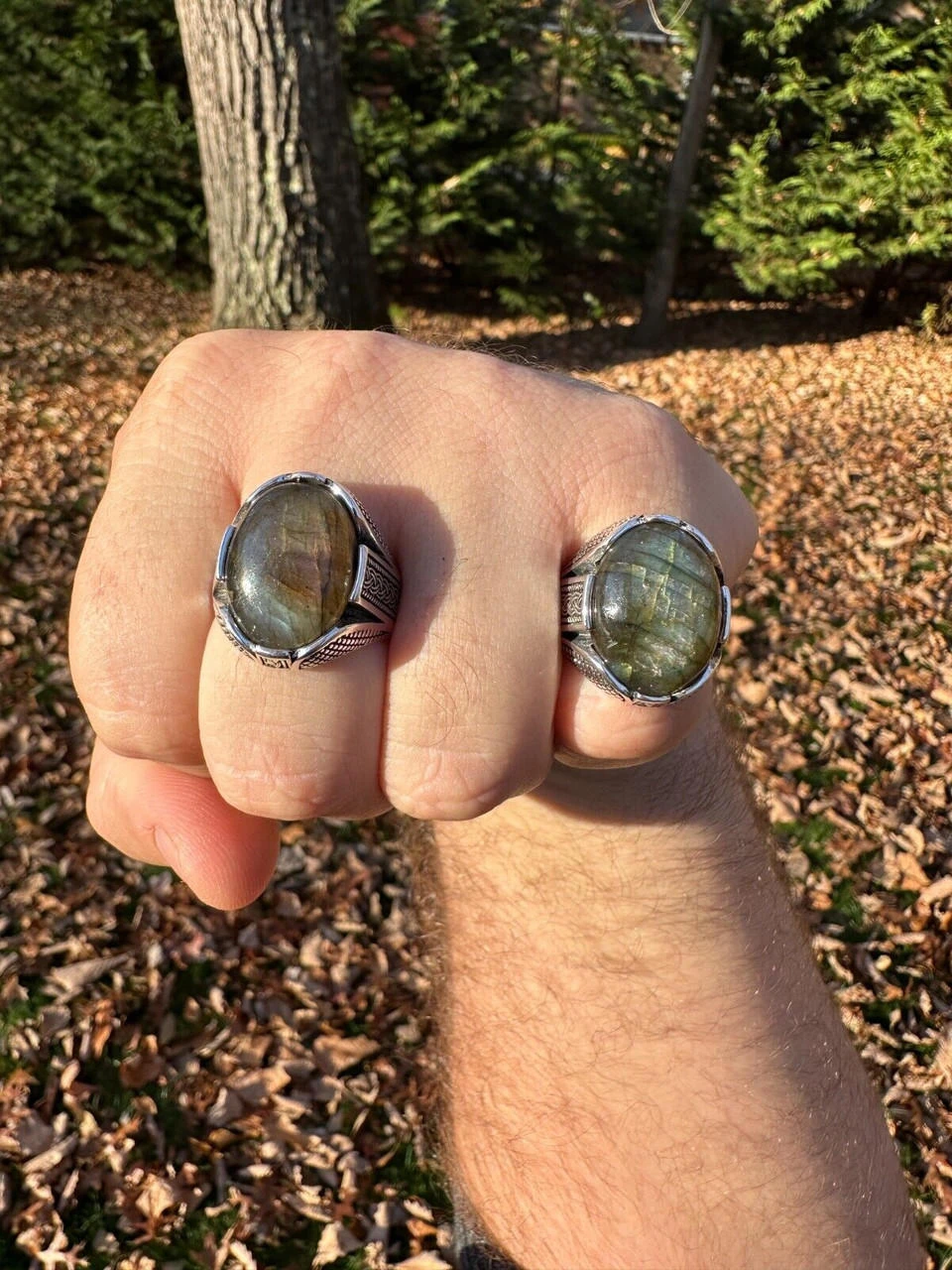Mens Real Solid 925 Sterling Silver Labradorite Natural Gemstone Ring Sizes 6-13 12 Mens Real Solid 925 Sterling Silver Labradorite Natural Gemstone Ring Sizes 6-13 - Image 10