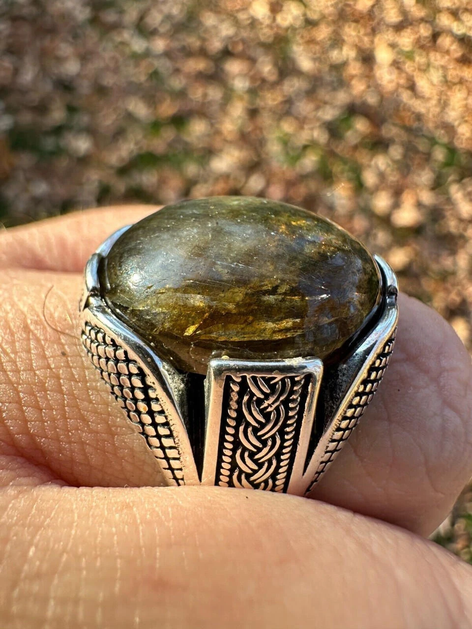 Mens Real Solid 925 Sterling Silver Labradorite Natural Gemstone Ring Sizes 6-13 17 Mens Real Solid 925 Sterling Silver Labradorite Natural Gemstone Ring Sizes 6-13 - Image 15