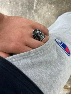 Mens Real Solid 925 Sterling Silver Large Indian Head Chief Biker Ring Sz 7-13 -Harlem Bling Shop harlembling mens real solid 925 sterling silver large indian head chief biker ring sz 7 13 35809.1665669948