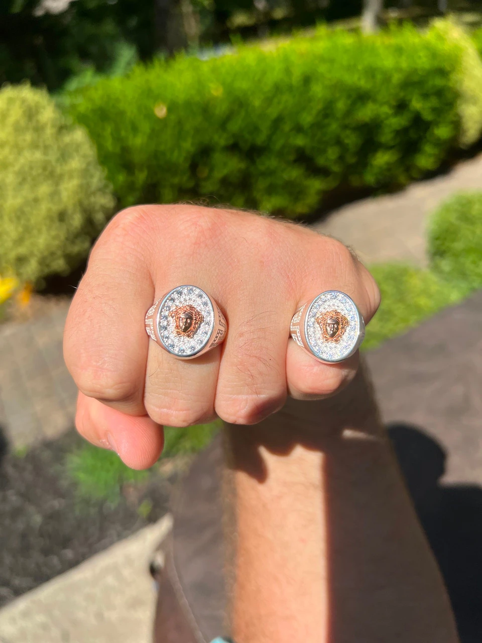 Mens Real Solid 925 Sterling Silver Medusa Hip Hop Iced Out Ring Sz 7-13 9 Mens Real Solid 925 Sterling Silver Medusa Hip Hop Iced Out Ring Sz 7-13 - Image 7