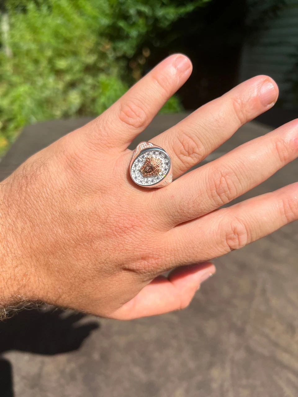 Mens Real Solid 925 Sterling Silver Medusa Hip Hop Iced Out Ring Sz 7-13 14 Mens Real Solid 925 Sterling Silver Medusa Hip Hop Iced Out Ring Sz 7-13 - Image 12