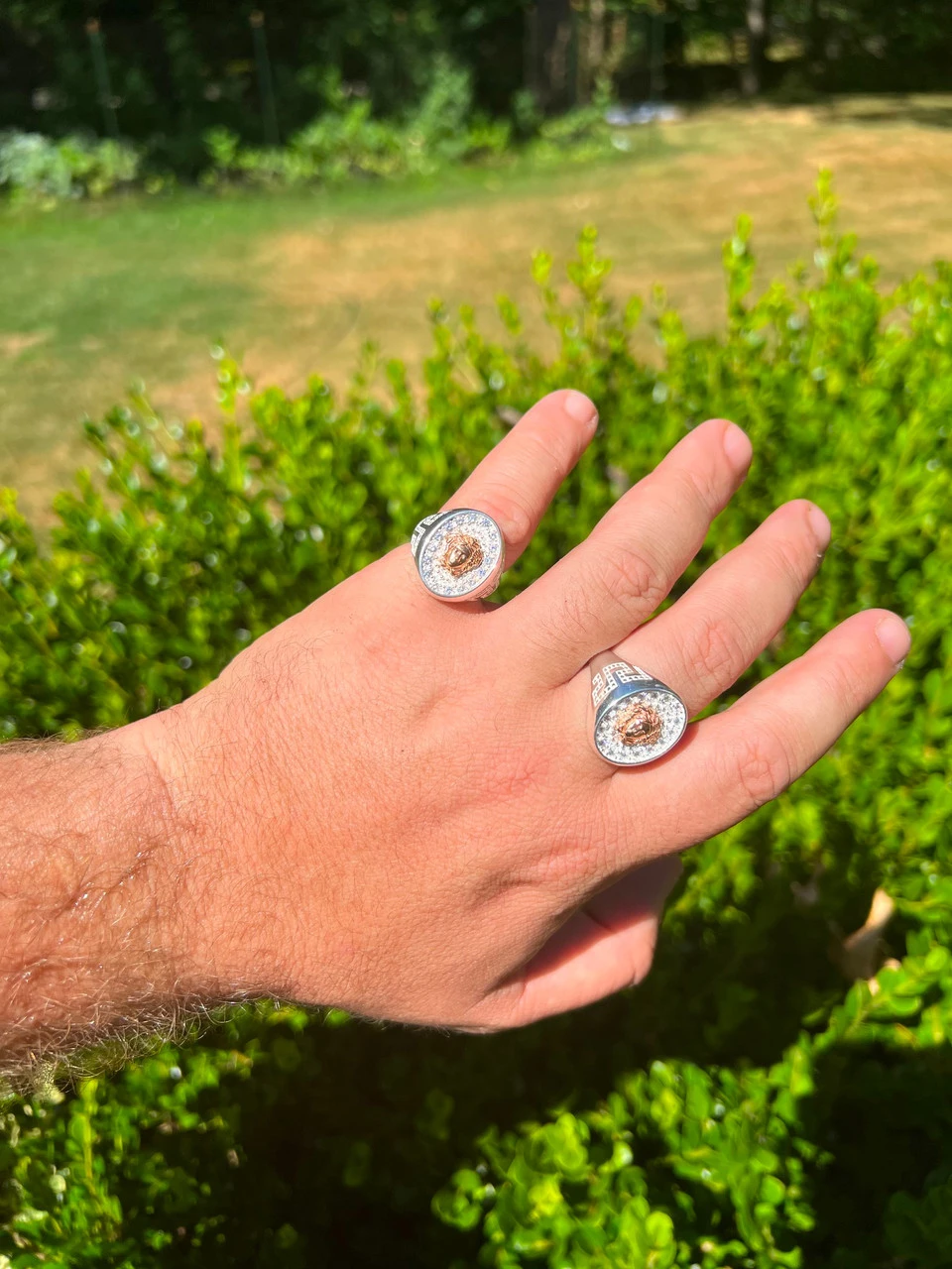 Mens Real Solid 925 Sterling Silver Medusa Hip Hop Iced Out Ring Sz 7-13 11 Mens Real Solid 925 Sterling Silver Medusa Hip Hop Iced Out Ring Sz 7-13 - Image 9