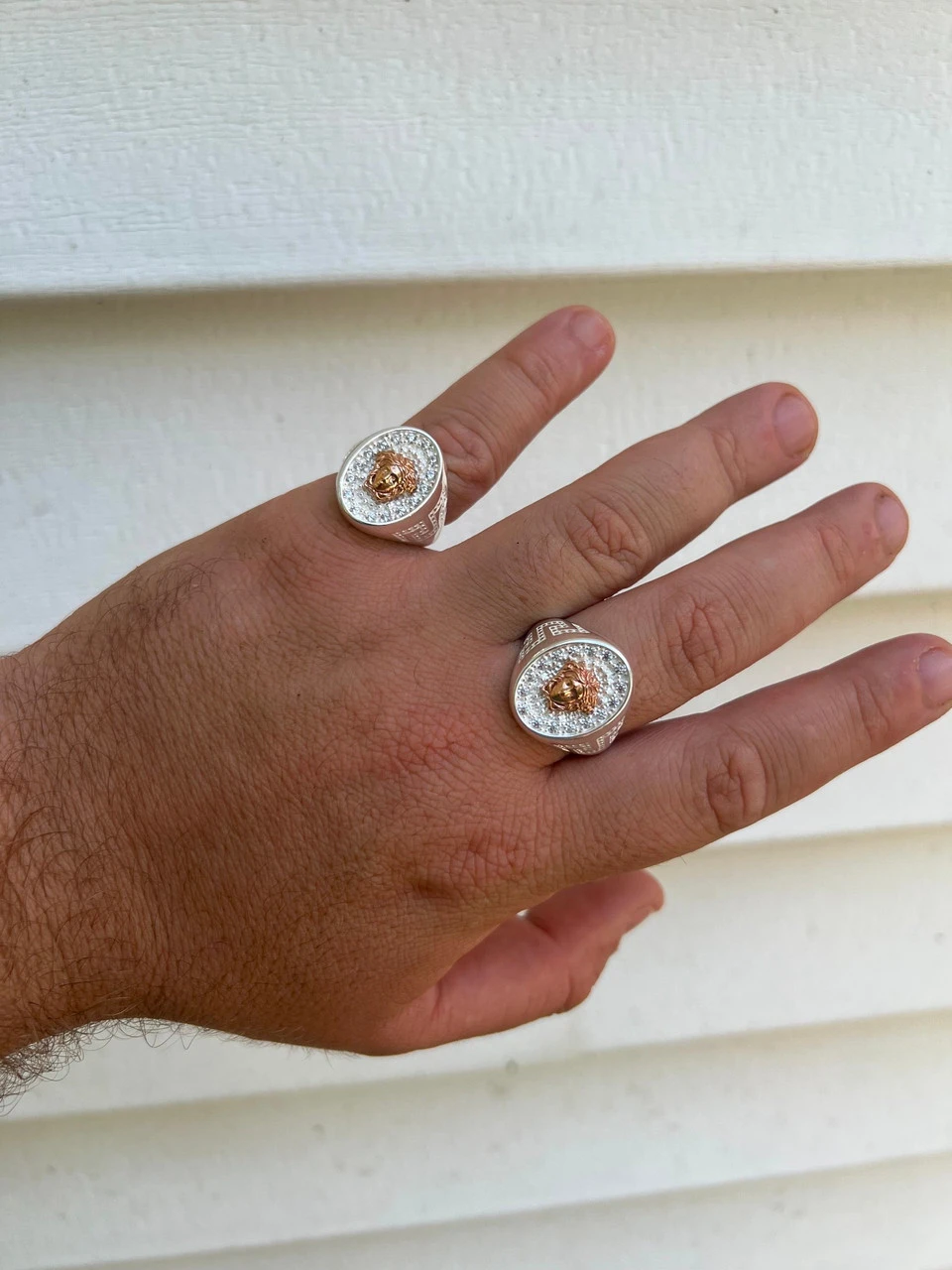 Mens Real Solid 925 Sterling Silver Medusa Hip Hop Iced Out Ring Sz 7-13 7 Mens Real Solid 925 Sterling Silver Medusa Hip Hop Iced Out Ring Sz 7-13 - Image 5