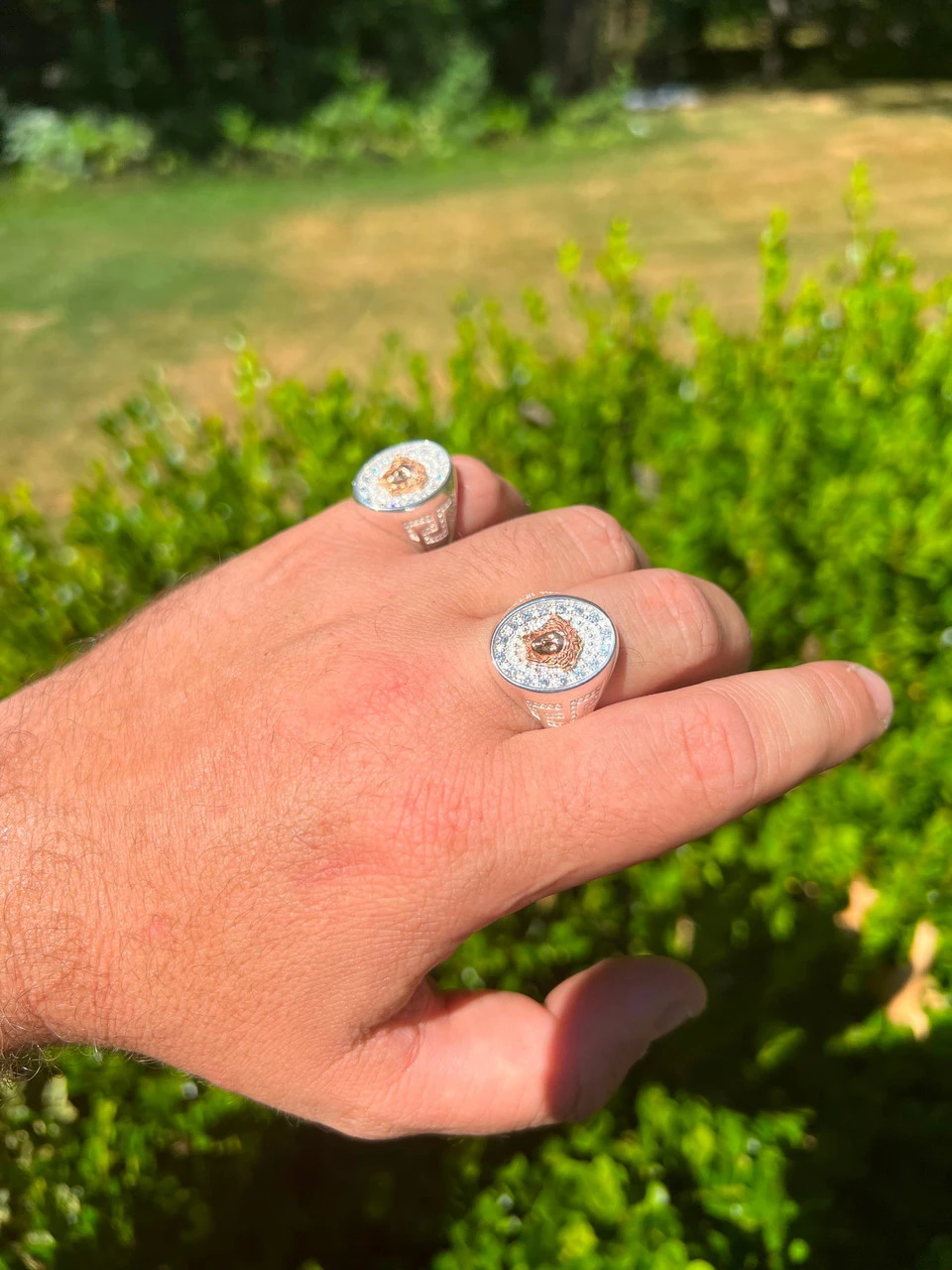 Mens Real Solid 925 Sterling Silver Medusa Hip Hop Iced Out Ring Sz 7-13 10 Mens Real Solid 925 Sterling Silver Medusa Hip Hop Iced Out Ring Sz 7-13 - Image 8