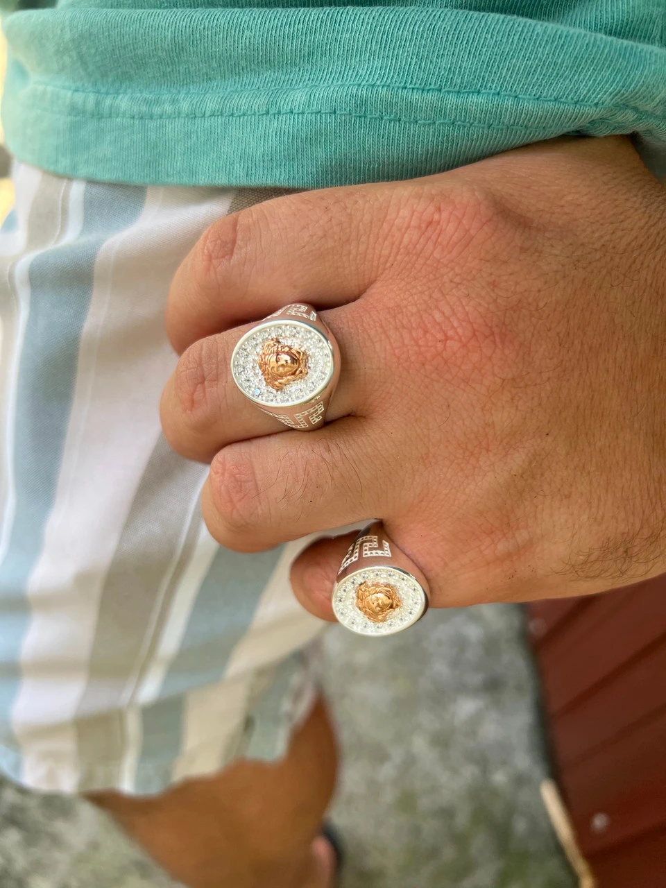 Mens Real Solid 925 Sterling Silver Medusa Hip Hop Iced Out Ring Sz 7-13 8 Mens Real Solid 925 Sterling Silver Medusa Hip Hop Iced Out Ring Sz 7-13 - Image 6