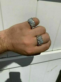 Mens REAL Solid 925 Sterling Silver MOISSANITE Nugget Ring Sz 7-13 Pinky Iced 23 Mens REAL Solid 925 Sterling Silver MOISSANITE Nugget Ring Sz 7-13 Pinky Iced -Harlem Bling Shop harlembling mens real solid 925 sterling silver moissanite nugget ring sz 7 13 pinky iced 48541.1664390176