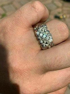 Mens REAL Solid 925 Sterling Silver MOISSANITE Nugget Ring Sz 7-13 Pinky Iced 16 Mens REAL Solid 925 Sterling Silver MOISSANITE Nugget Ring Sz 7-13 Pinky Iced -Harlem Bling Shop harlembling mens real solid 925 sterling silver moissanite nugget ring sz 7 13 pinky iced 77071.1664390883