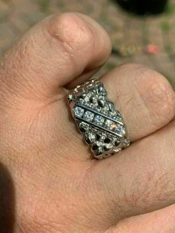Mens REAL Solid 925 Sterling Silver MOISSANITE Nugget Ring Sz 7-13 Pinky Iced 24 Mens REAL Solid 925 Sterling Silver MOISSANITE Nugget Ring Sz 7-13 Pinky Iced -Harlem Bling Shop harlembling mens real solid 925 sterling silver moissanite nugget ring sz 7 13 pinky iced 89128.1664397096