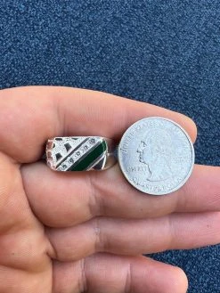 Mens Real Solid 925 Sterling Silver Nugget Green Emerald Iced CZ Ring Hip Hop -Harlem Bling Shop harlembling mens real solid 925 sterling silver nugget green emerald iced cz ring hip hop 11340.1664300928