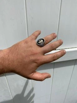 Mens Real Solid 925 Sterling Silver Ring Albanian Kosovo Double Headed Eagle -Harlem Bling Shop harlembling mens real solid 925 sterling silver ring albanian kosovo double headed eagle 68918.1665669471