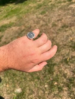 Mens Real Solid 925 Sterling Silver Sailor Navigational North Star Compass Ring -Harlem Bling Shop harlembling mens real solid 925 sterling silver sailor navigational north star compass ring 13902.1664299680