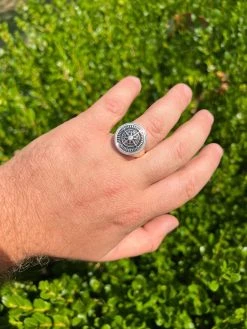 Mens Real Solid 925 Sterling Silver Sailor Navigational North Star Compass Ring -Harlem Bling Shop harlembling mens real solid 925 sterling silver sailor navigational north star compass ring 96937.1664302149