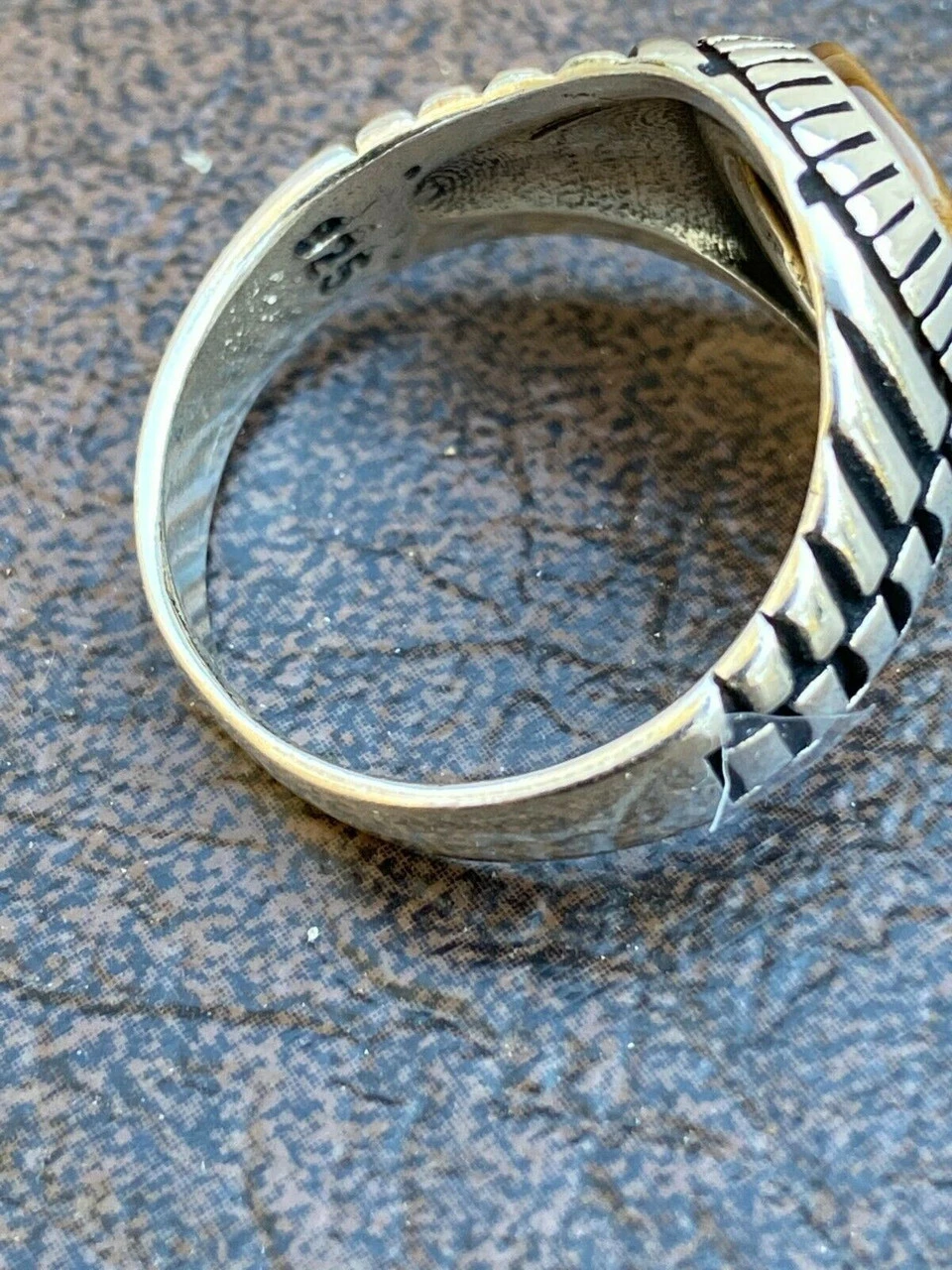 Mens Real Solid 925 Sterling Silver Tiger's Eye Signet Ring Round Pinky Sz 7-13 14 Mens Real Solid 925 Sterling Silver Tiger's Eye Signet Ring Round Pinky Sz 7-13 - Image 12