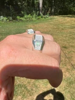 Mens Real Solid 925 Sterling Silver W. 14k Rose Gold Accent Iced CZ Ring Hip Hop 24 Mens Real Solid 925 Sterling Silver W. 14k Rose Gold Accent Iced CZ Ring Hip Hop -Harlem Bling Shop harlembling mens real solid 925 sterling silver w 14k rose gold accent iced cz ring hip hop 33323.1664301708