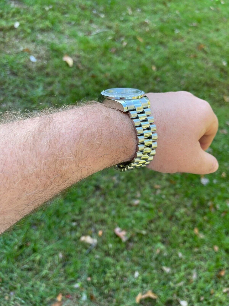 Mens Real Stainless Iced 3.3ct Moissanite Watch Pass Diamond Tester 41mm Pearl 9 Mens Real Stainless Iced 3.3ct Moissanite Watch Pass Diamond Tester 41mm Pearl - Image 7