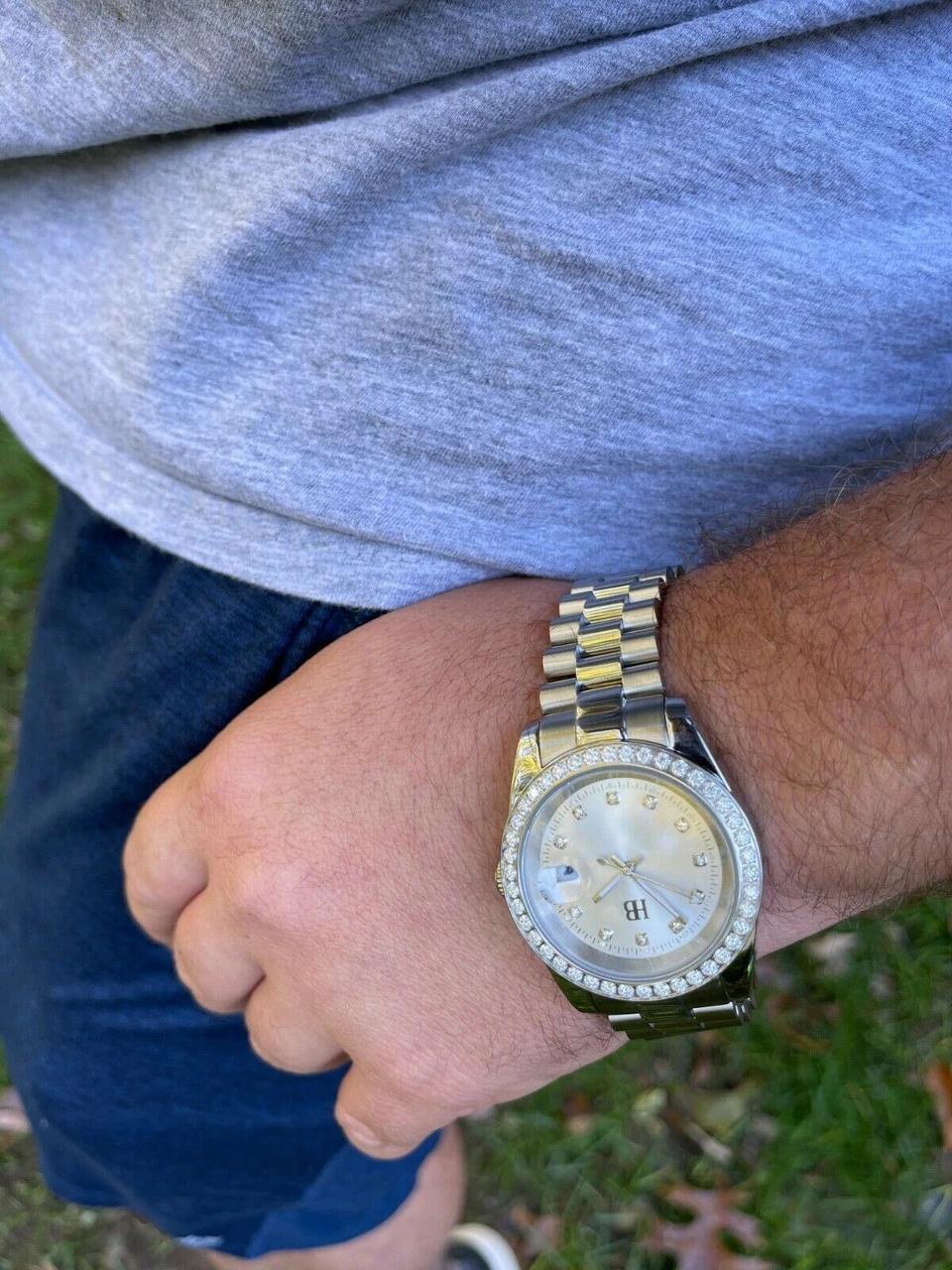 Mens Real Stainless Iced 3.3ct Moissanite Watch Pass Diamond Tester 41mm Pearl 17 Mens Real Stainless Iced 3.3ct Moissanite Watch Pass Diamond Tester 41mm Pearl - Image 15