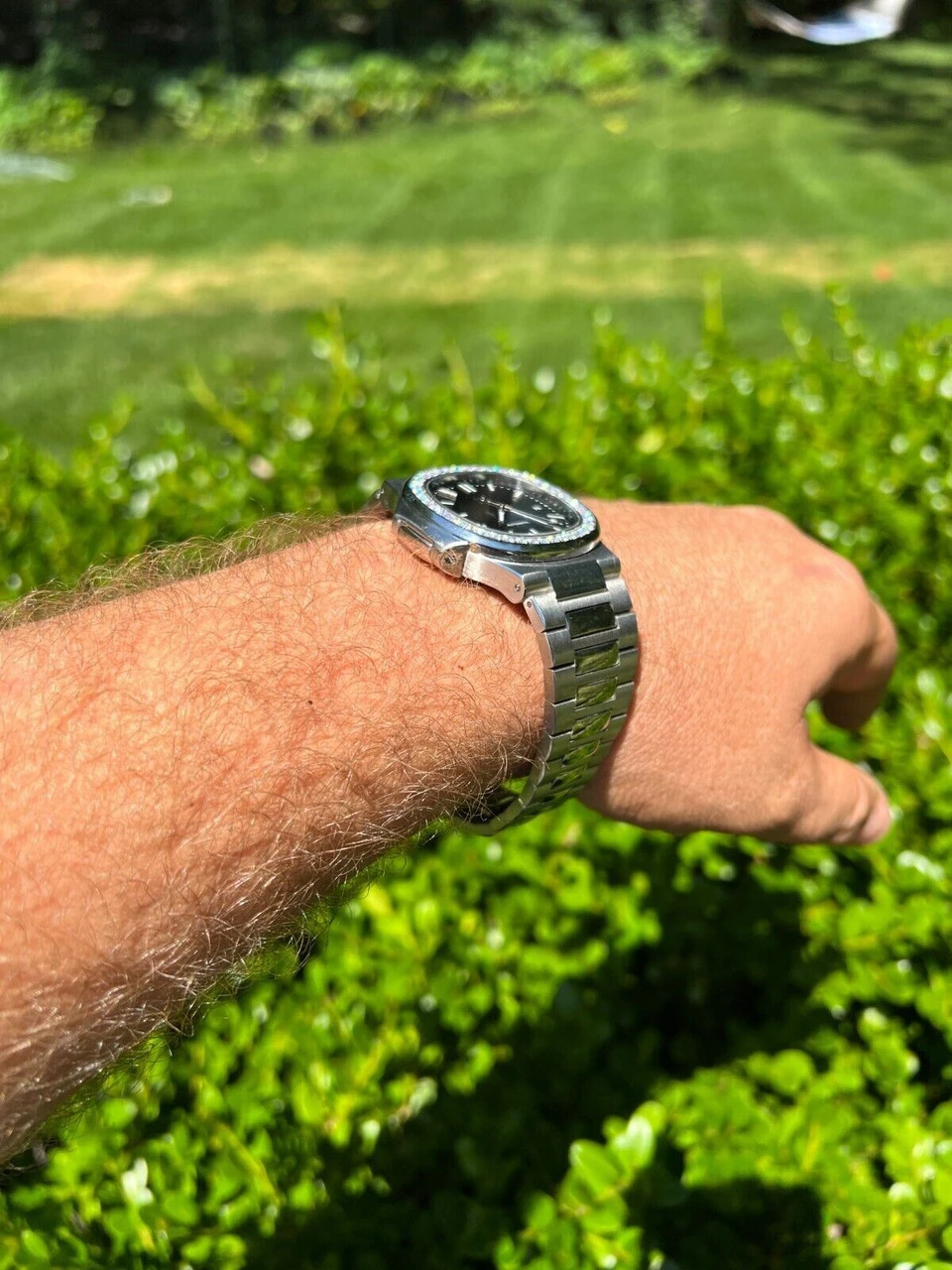 Mens Real Stainless Steel Iced 2ct Moissanite Watch Pass Diamond Test Black Face 9 Mens Real Stainless Steel Iced 2ct Moissanite Watch Pass Diamond Test Black Face - Image 7