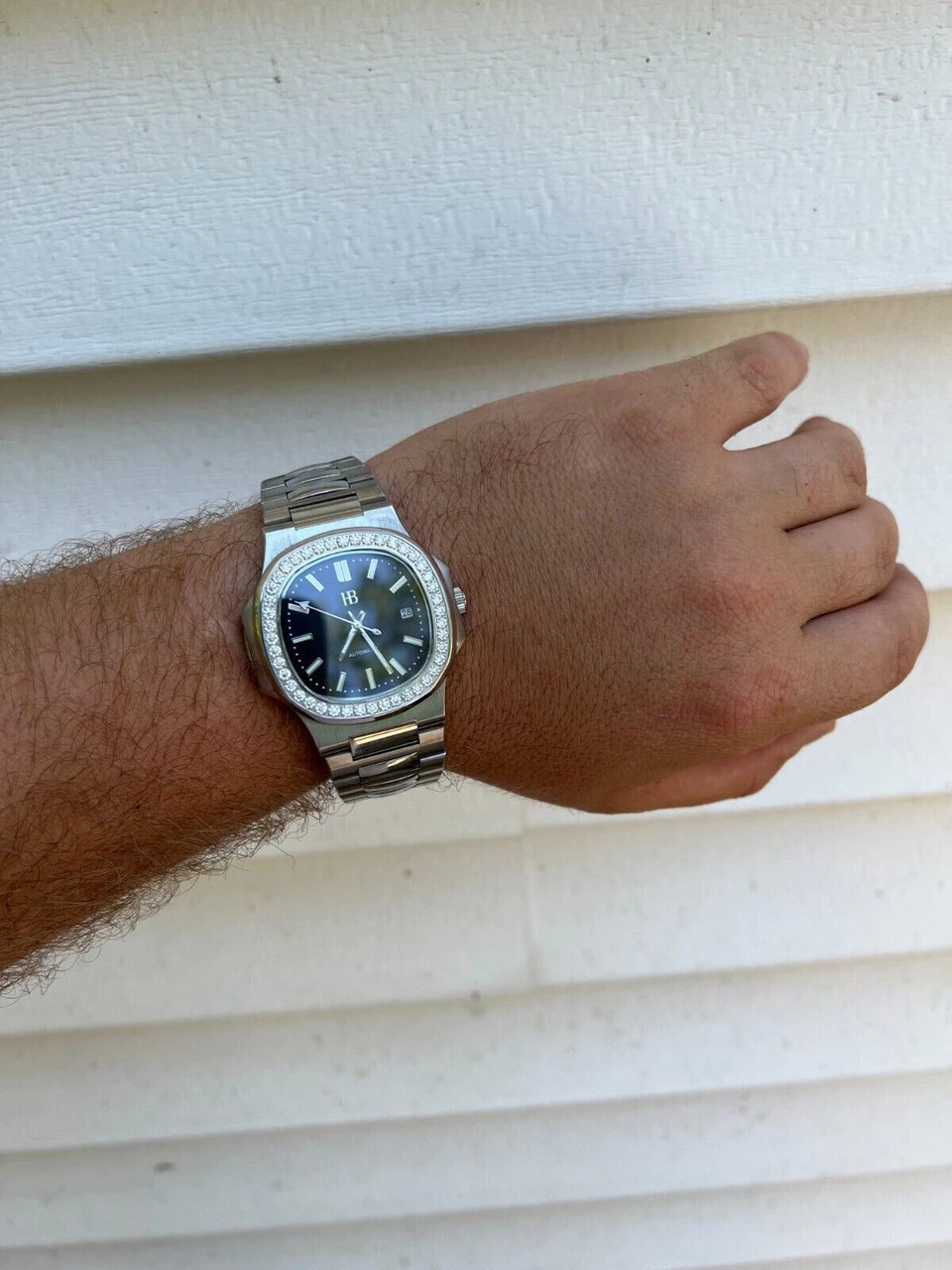 Mens Real Stainless Steel Iced 2ct Moissanite Watch Pass Diamond Test Black Face 13 Mens Real Stainless Steel Iced 2ct Moissanite Watch Pass Diamond Test Black Face - Image 11