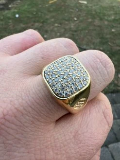 Mens Solid 14k Yellow Gold Vermeil 925 Sterling Silver Iced Diamond Ring Hip Hop 20 Mens Solid 14k Yellow Gold Vermeil 925 Sterling Silver Iced Diamond Ring Hip Hop -Harlem Bling Shop harlembling mens solid 14k yellow gold vermeil 925 sterling silver iced diamond ring hip hop 37370.1664360392