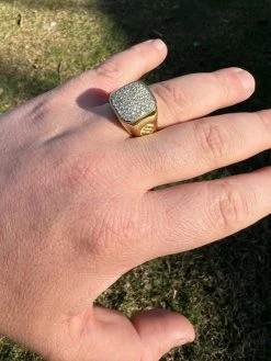 Mens Solid 14k Yellow Gold Vermeil 925 Sterling Silver Iced Diamond Ring Hip Hop 19 Mens Solid 14k Yellow Gold Vermeil 925 Sterling Silver Iced Diamond Ring Hip Hop -Harlem Bling Shop harlembling mens solid 14k yellow gold vermeil 925 sterling silver iced diamond ring hip hop 68070.1664356932