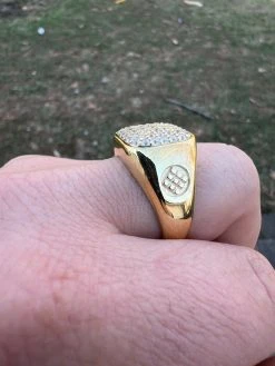 Mens Solid 14k Yellow Gold Vermeil 925 Sterling Silver Iced Diamond Ring Hip Hop 23 Mens Solid 14k Yellow Gold Vermeil 925 Sterling Silver Iced Diamond Ring Hip Hop -Harlem Bling Shop harlembling mens solid 14k yellow gold vermeil 925 sterling silver iced diamond ring hip hop 72603.1664361749