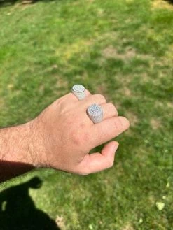 Men's Solid 925 Silver & 14k Gold Plated 2.5ct MOISSANITE Mens Hip Hop Iced Ring -Harlem Bling Shop harlembling mens solid 925 silver and 14k gold plated 2.5ct moissanite mens hip hop iced ring 86026.1683751907