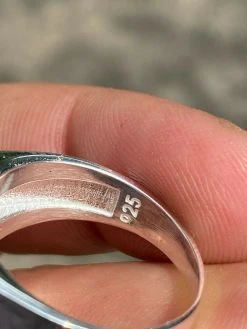 Men's Solid 925 Silver Black Onyx Ring W. Man Made Diamonds Iced Hip Hop Pinky -Harlem Bling Shop harlembling mens solid 925 silver black onyx ring w man made diamonds iced hip hop pinky 55691.1664374910