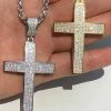 Mens Solid 925 Silver Cross Pendant Real ICED 3ct Diamond 14k Gold W. Rope Chain 2 Mens Solid 925 Silver Cross Pendant Real ICED 3ct Diamond 14k Gold W. Rope Chain -Harlem Bling Shop harlembling mens solid 925 silver cross pendant real iced 3ct diamond 14k gold w rope chain 50970.1664397746