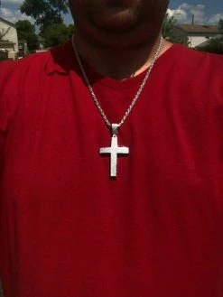 Mens Solid 925 Silver Cross Pendant Real ICED 3ct Diamond 14k Gold W. Rope Chain 23 Mens Solid 925 Silver Cross Pendant Real ICED 3ct Diamond 14k Gold W. Rope Chain -Harlem Bling Shop harlembling mens solid 925 silver cross pendant real iced 3ct diamond 14k gold w rope chain 52646.1664380646
