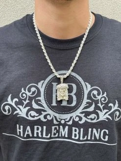 Men's Solid 925 Silver / Gold Jesus Piece Iced Hip Hop Necklace Baguette Diamond 24 Men's Solid 925 Silver / Gold Jesus Piece Iced Hip Hop Necklace Baguette Diamond -Harlem Bling Shop harlembling mens solid 925 silver gold jesus piece iced hip hop necklace baguette diamond 74500.1664379833
