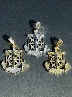 Men's Solid 925 Silver Jesus & Anchor Piece SUPER ICED Diamond 14k Gold Hip Hop 17 Men's Solid 925 Silver Jesus & Anchor Piece SUPER ICED Diamond 14k Gold Hip Hop -Harlem Bling Shop harlembling mens solid 925 silver jesus and anchor piece super iced diamond 14k gold hip hop 75726.1664395870