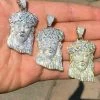 Men's Solid 925 Silver Jesus Piece Pendant FULLY ICED Diamond 14k Gold Bust Down 1 Men's Solid 925 Silver Jesus Piece Pendant FULLY ICED Diamond 14k Gold Bust Down -Harlem Bling Shop harlembling mens solid 925 silver jesus piece pendant fully iced diamond 14k gold bust down 09096.1665670102