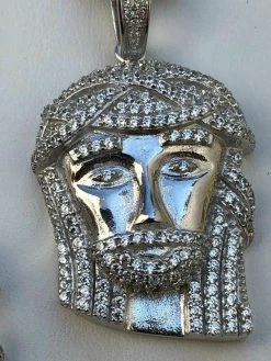 Mens Solid 925 Silver Jesus Piece Pendant Super Icy 1ct Diamond 14k Gold Hip Hop 23 Mens Solid 925 Silver Jesus Piece Pendant Super Icy 1ct Diamond 14k Gold Hip Hop -Harlem Bling Shop harlembling mens solid 925 silver jesus piece pendant super icy 1ct diamond 14k gold hip hop 68227.1664380155