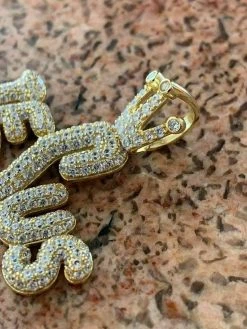 Mens Solid 925 Silver Large Cross W. Crown Jesus Piece Pendant Real Iced Letters -Harlem Bling Shop harlembling mens solid 925 silver large cross w crown jesus piece pendant real iced letters 58421.1664383411