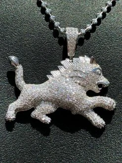 Mens Solid 925 Silver Real Iced 2ct Diamond Rasta Lion Icy Leo Pendant 14k Gold 20 Mens Solid 925 Silver Real Iced 2ct Diamond Rasta Lion Icy Leo Pendant 14k Gold -Harlem Bling Shop harlembling mens solid 925 silver real iced 2ct diamond rasta lion icy leo pendant 14k gold 29057.1664372042