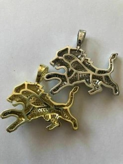 Mens Solid 925 Silver Real Iced 2ct Diamond Rasta Lion Icy Leo Pendant 14k Gold 18 Mens Solid 925 Silver Real Iced 2ct Diamond Rasta Lion Icy Leo Pendant 14k Gold -Harlem Bling Shop harlembling mens solid 925 silver real iced 2ct diamond rasta lion icy leo pendant 14k gold 64779.1664371495