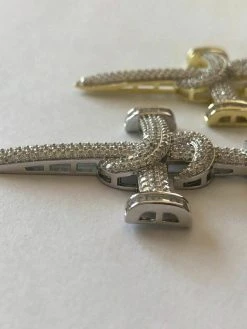 Mens Solid 925 Silver Real Iced 3ct Diamond Nail Cross LARGE 2" Pendant 14k Gold 25 Mens Solid 925 Silver Real Iced 3ct Diamond Nail Cross LARGE 2" Pendant 14k Gold -Harlem Bling Shop harlembling mens solid 925 silver real iced 3ct diamond nail cross large 2 pendant 14k gold 75451.1664392033