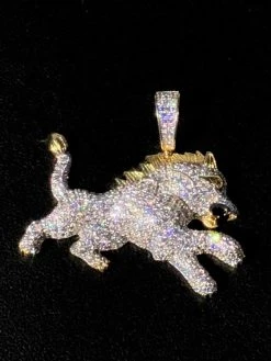 Mens Solid 925 Silver Super Icy Two Tone Diamond Rasta Lion Leo Pendant 14k Gold 21 Mens Solid 925 Silver Super Icy Two Tone Diamond Rasta Lion Leo Pendant 14k Gold -Harlem Bling Shop harlembling mens solid 925 silver super icy two tone diamond rasta lion leo pendant 14k gold 03764.1664382150