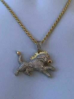 Mens Solid 925 Silver Super Icy Two Tone Diamond Rasta Lion Leo Pendant 14k Gold 24 Mens Solid 925 Silver Super Icy Two Tone Diamond Rasta Lion Leo Pendant 14k Gold -Harlem Bling Shop harlembling mens solid 925 silver super icy two tone diamond rasta lion leo pendant 14k gold 54372.1664400367