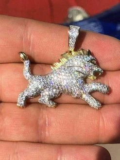Mens Solid 925 Silver Super Icy Two Tone Diamond Rasta Lion Leo Pendant 14k Gold 18 Mens Solid 925 Silver Super Icy Two Tone Diamond Rasta Lion Leo Pendant 14k Gold -Harlem Bling Shop harlembling mens solid 925 silver super icy two tone diamond rasta lion leo pendant 14k gold 95009.1664376970
